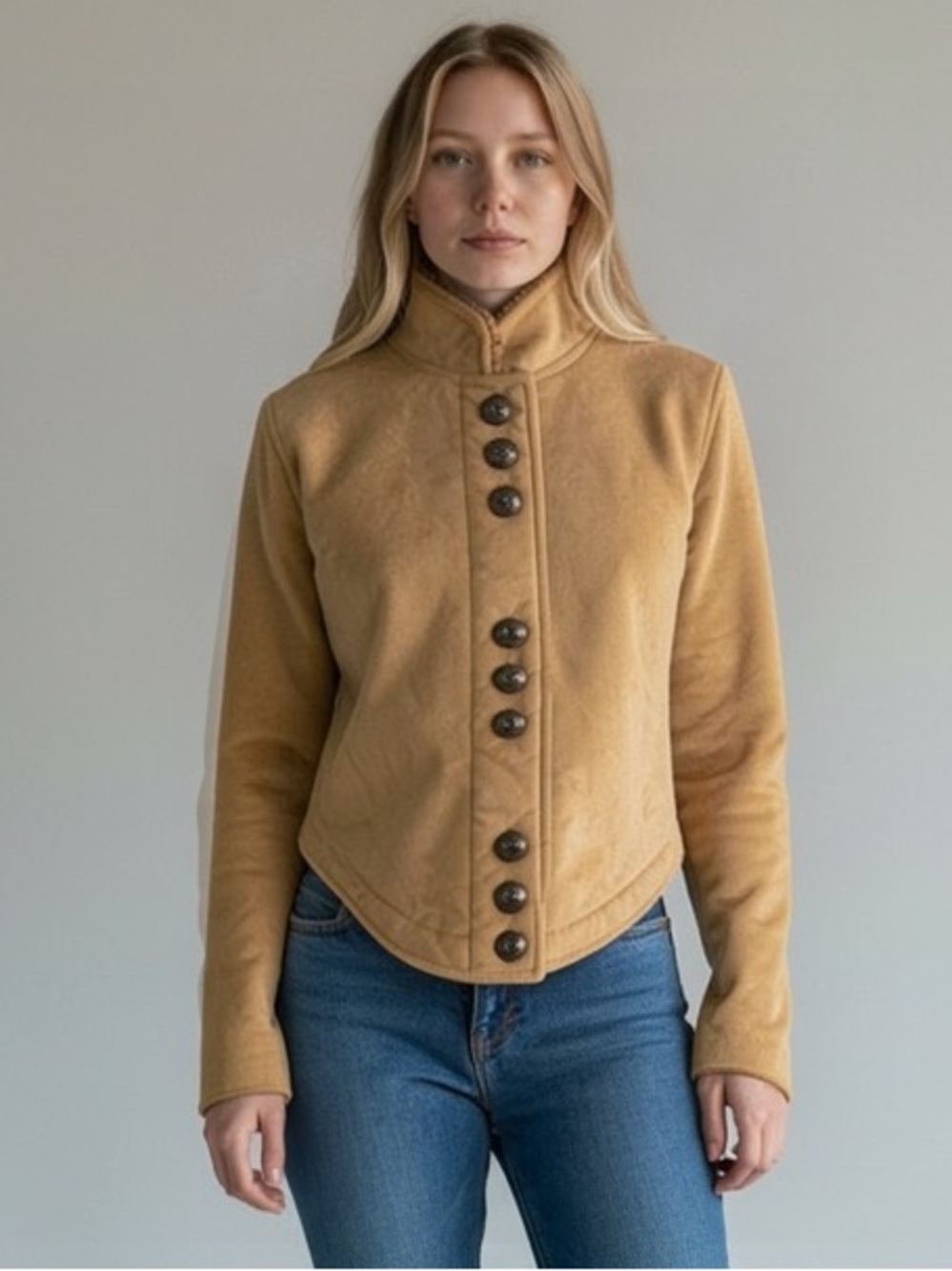 Vintage Faux Suede Western Teddy Jacket